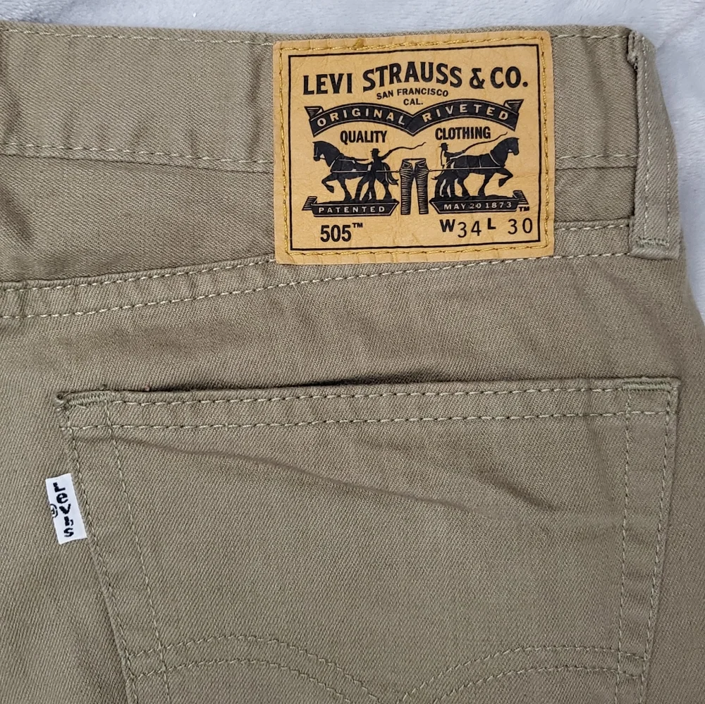 Levi's Jeans 505 Tan Regular Fit Stretch 34 x 30